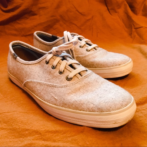 Keds Ortholite Tan Wool Sneakers - Picture 1 of 10